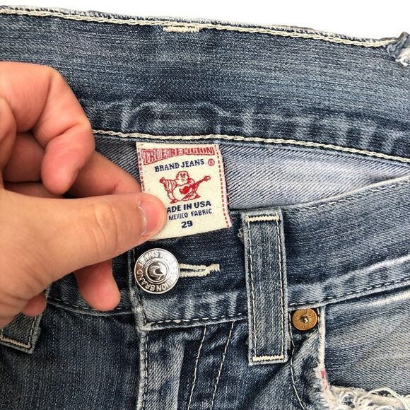 TRUE Religion Jeans Size 29 STRAIGHT Blue - Picture 6 of 8